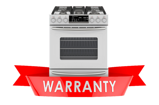 Stove & Oven Repair - Photo of a stove rendering isolated on white background depicting a stove repair warranty concept.